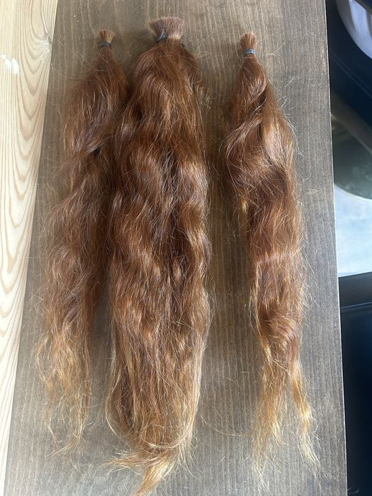 Włosy  polskie -rude/kasztanowe,  70g