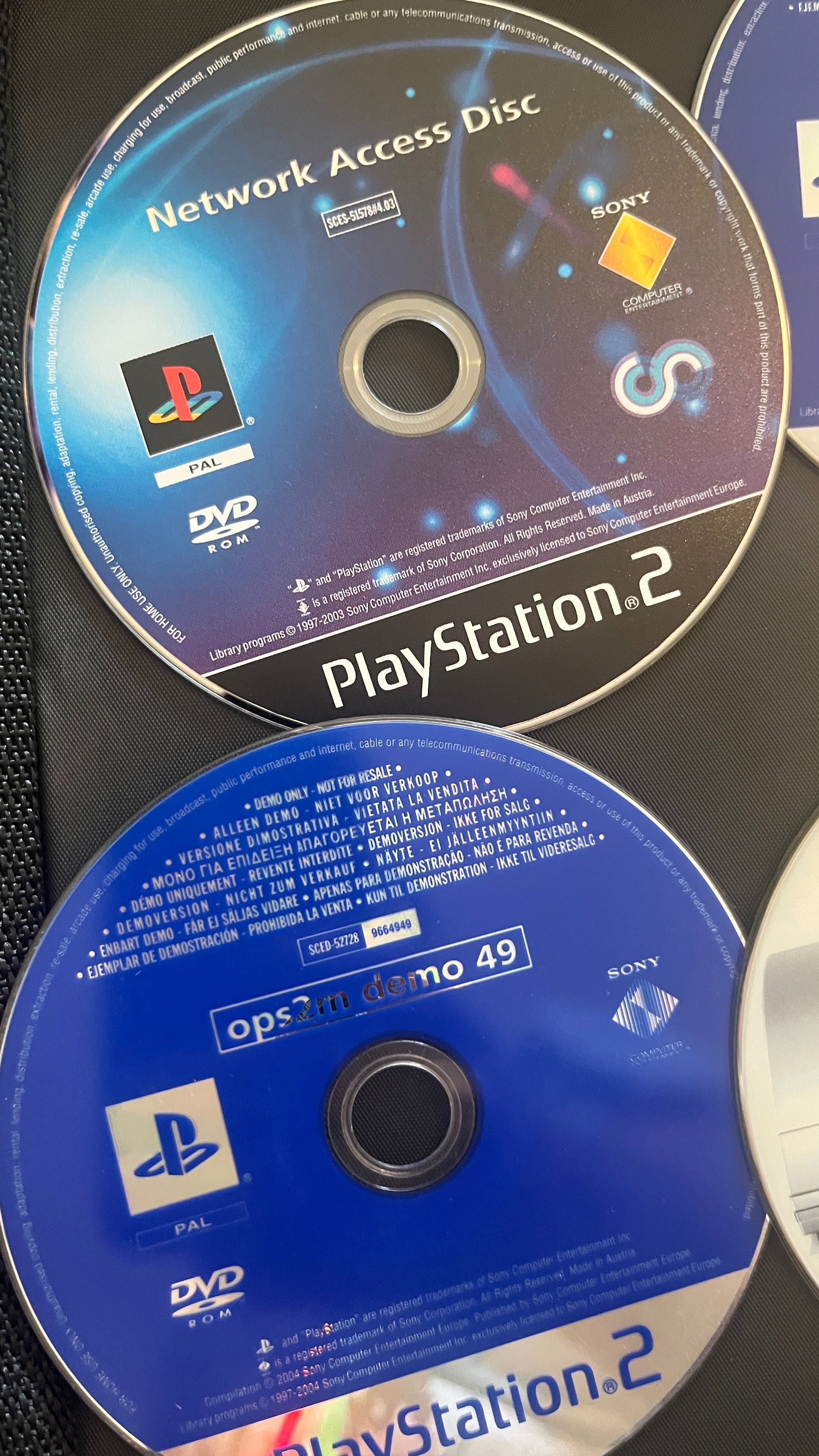 Pack 7 Discos Demo PS2 – OPS2M + Network Access (Colecionador)
