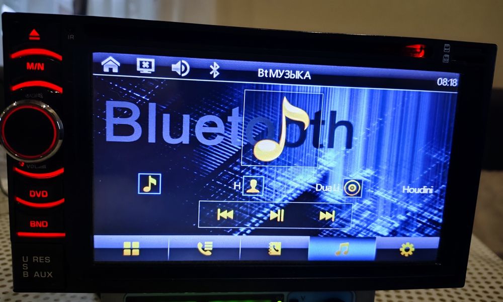 Автомагнітола Audio Car Bluetooth,AUX,USB,DVD,SD