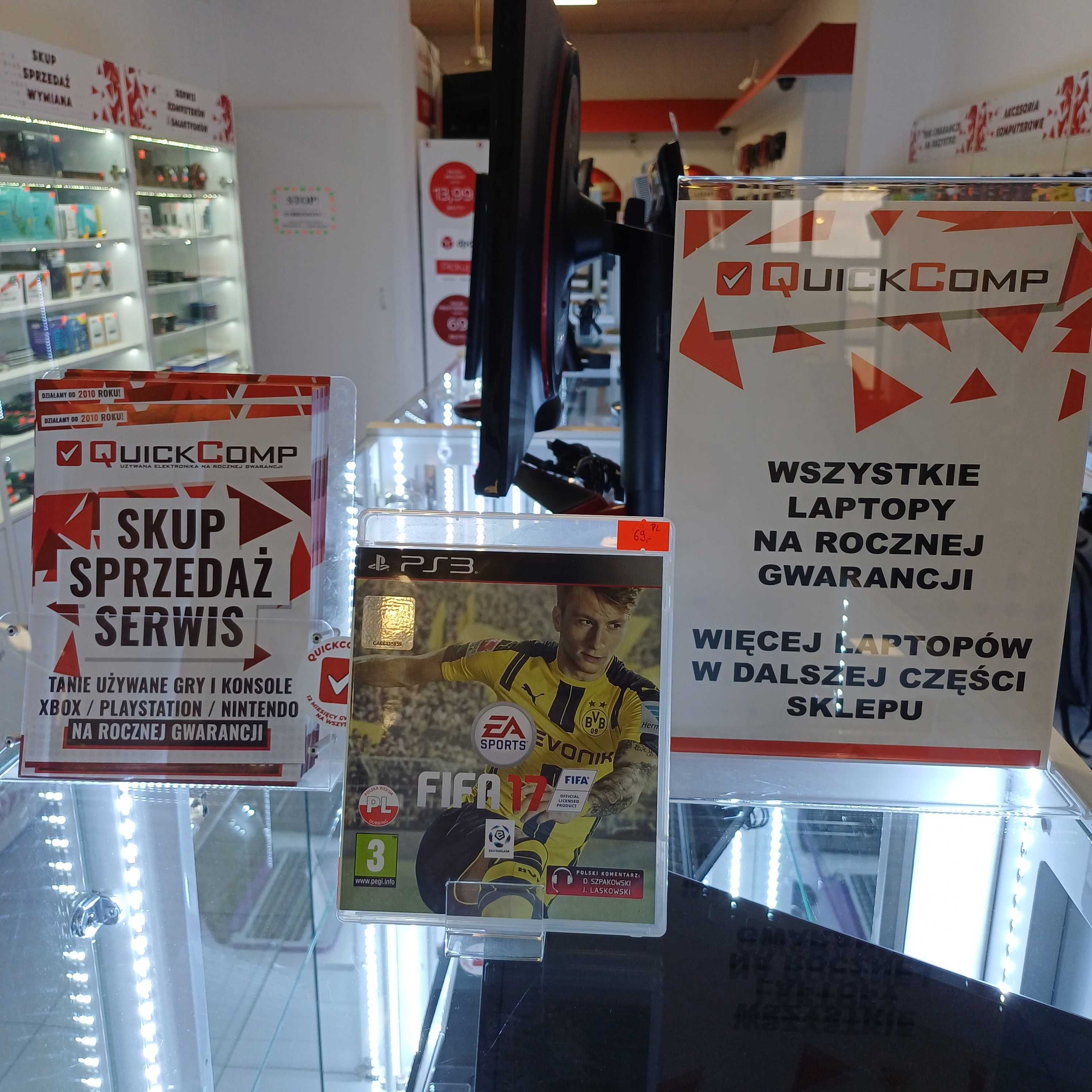 Gra PlayStation 3 PS3 Fifa 17 Gwarancja 1 Rok QUICK-COMP
