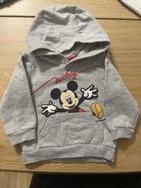 Bluza niemowlęca z kapturem Mickey Mouse szara