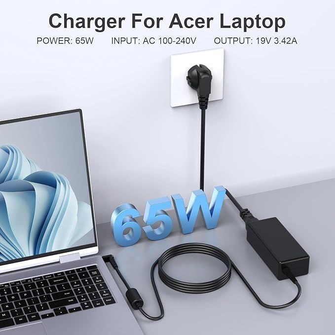 Ładowarka 65W 19V 3.42A Do Acer Aspire E15 A315 E5 V3 V5 Es1