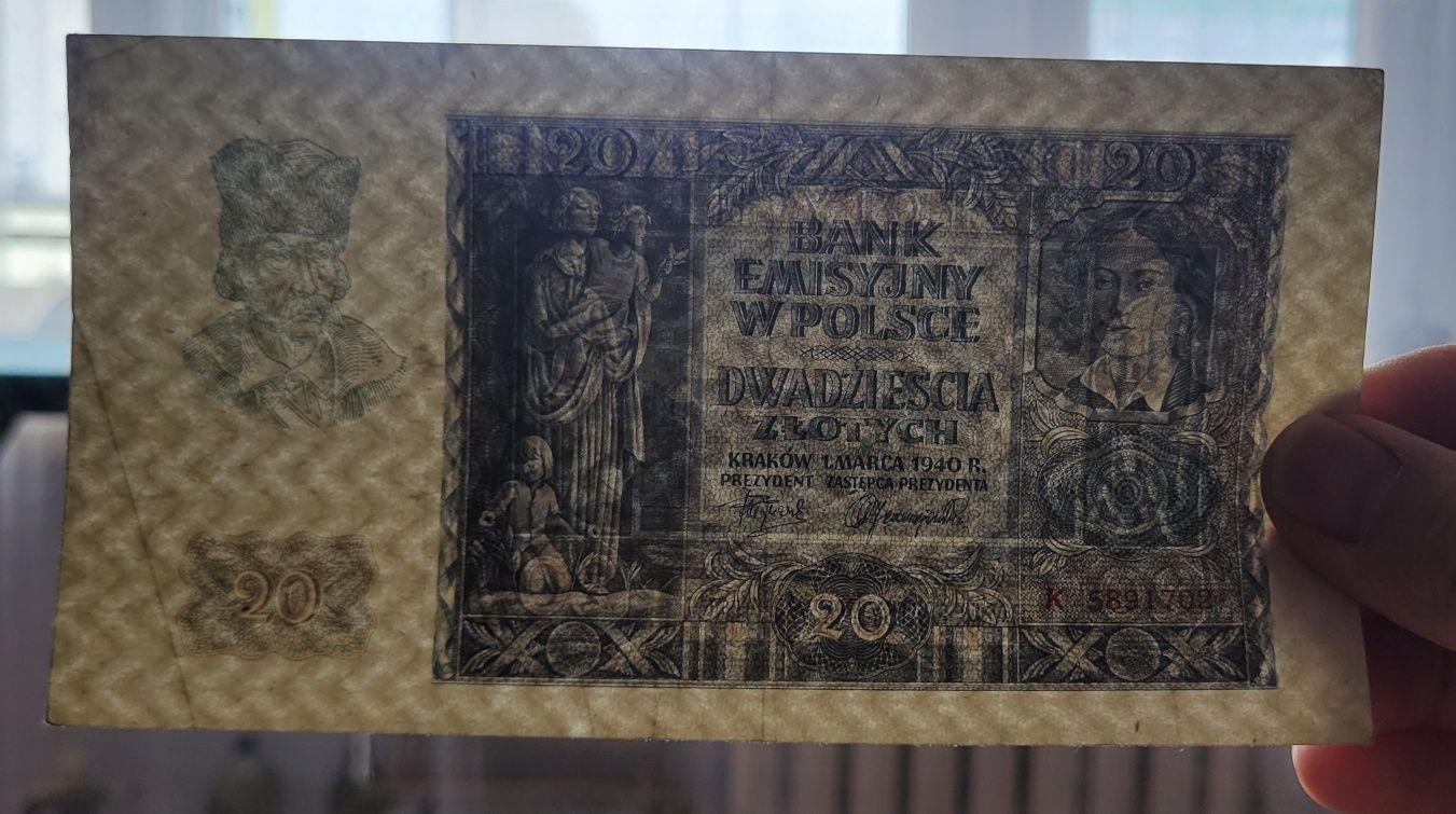 Zestaw Polskich banknotów kolekcjonerskich 7 sztuk
