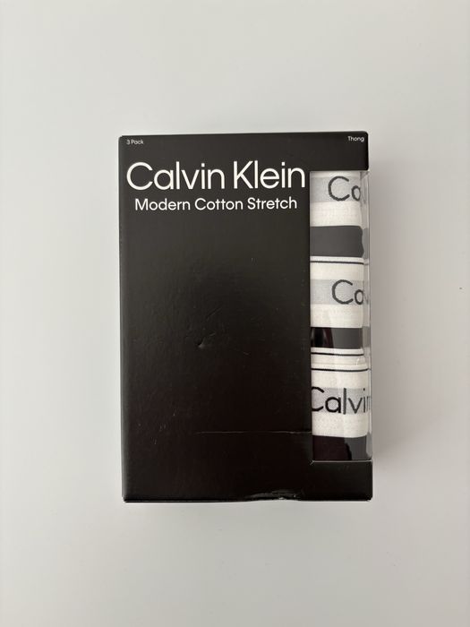 3pak męskie majtki thong stringi M Calvin Klein