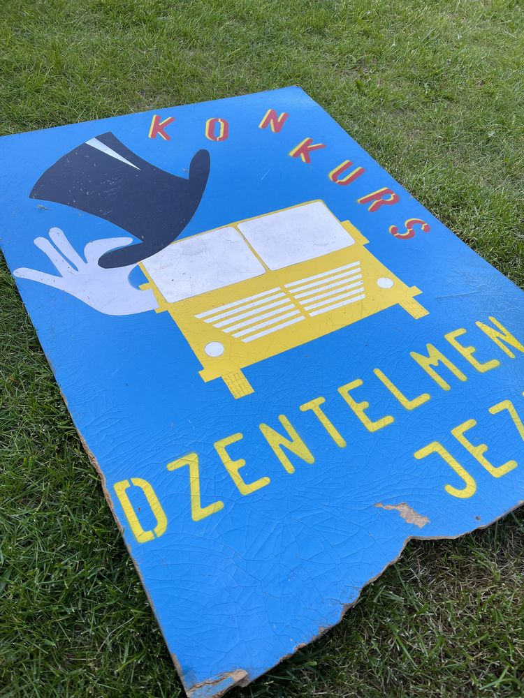 Oryginalny Polski plakat PRL Konkurs Dzentelmeni Jezdni antyk obraz