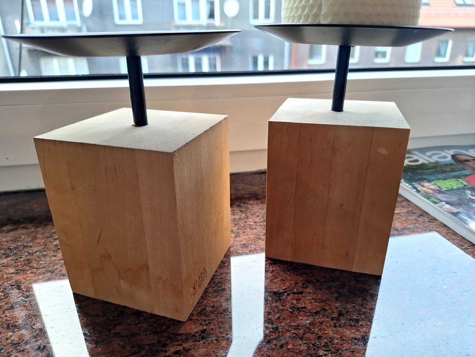 Świecznik drewniany