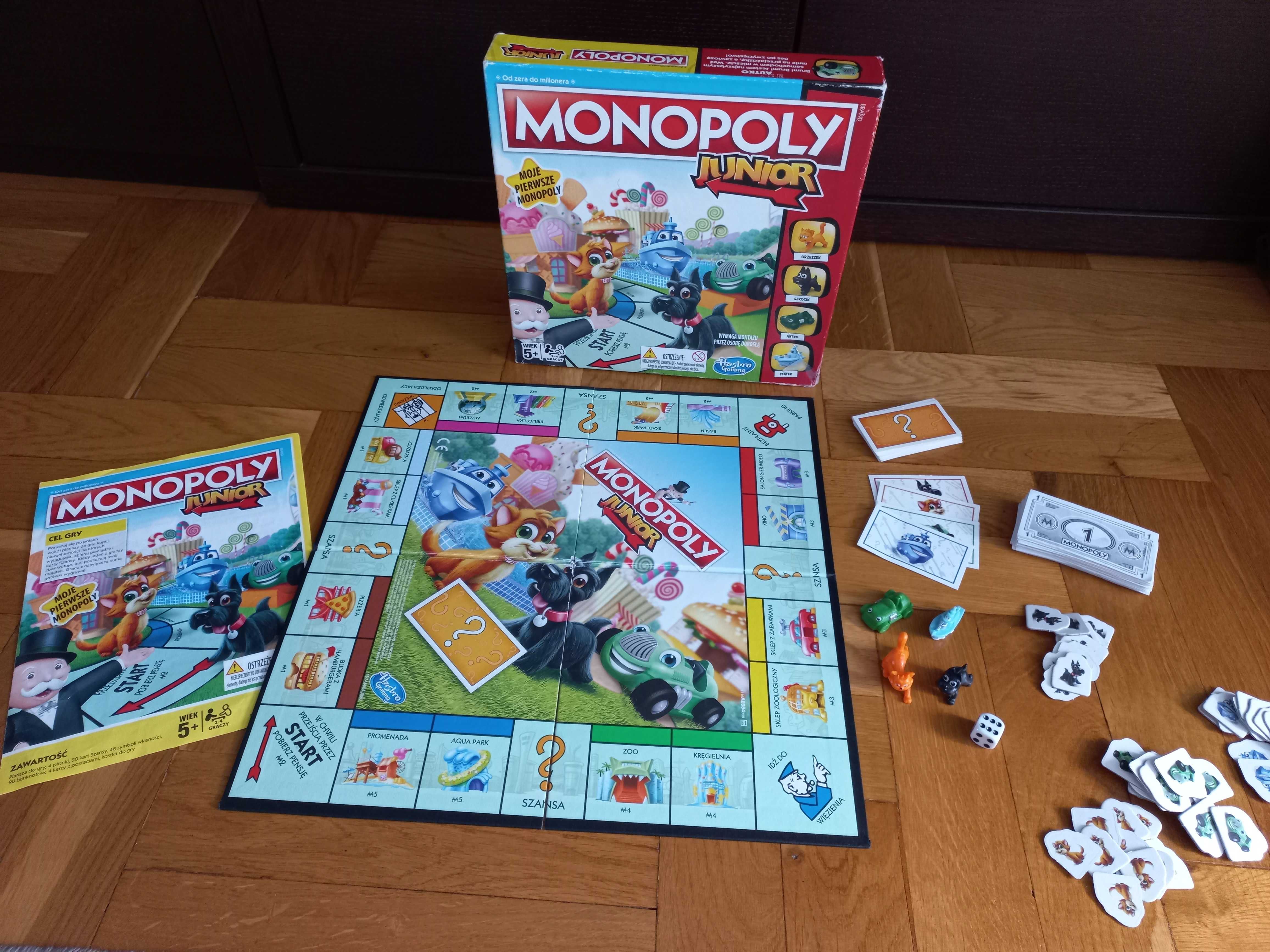 Monpoly Junior kompletna z pudełkiem i instrukcją