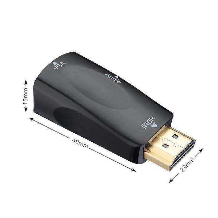 Conversor Adaptador HDMI para VGA com áudio