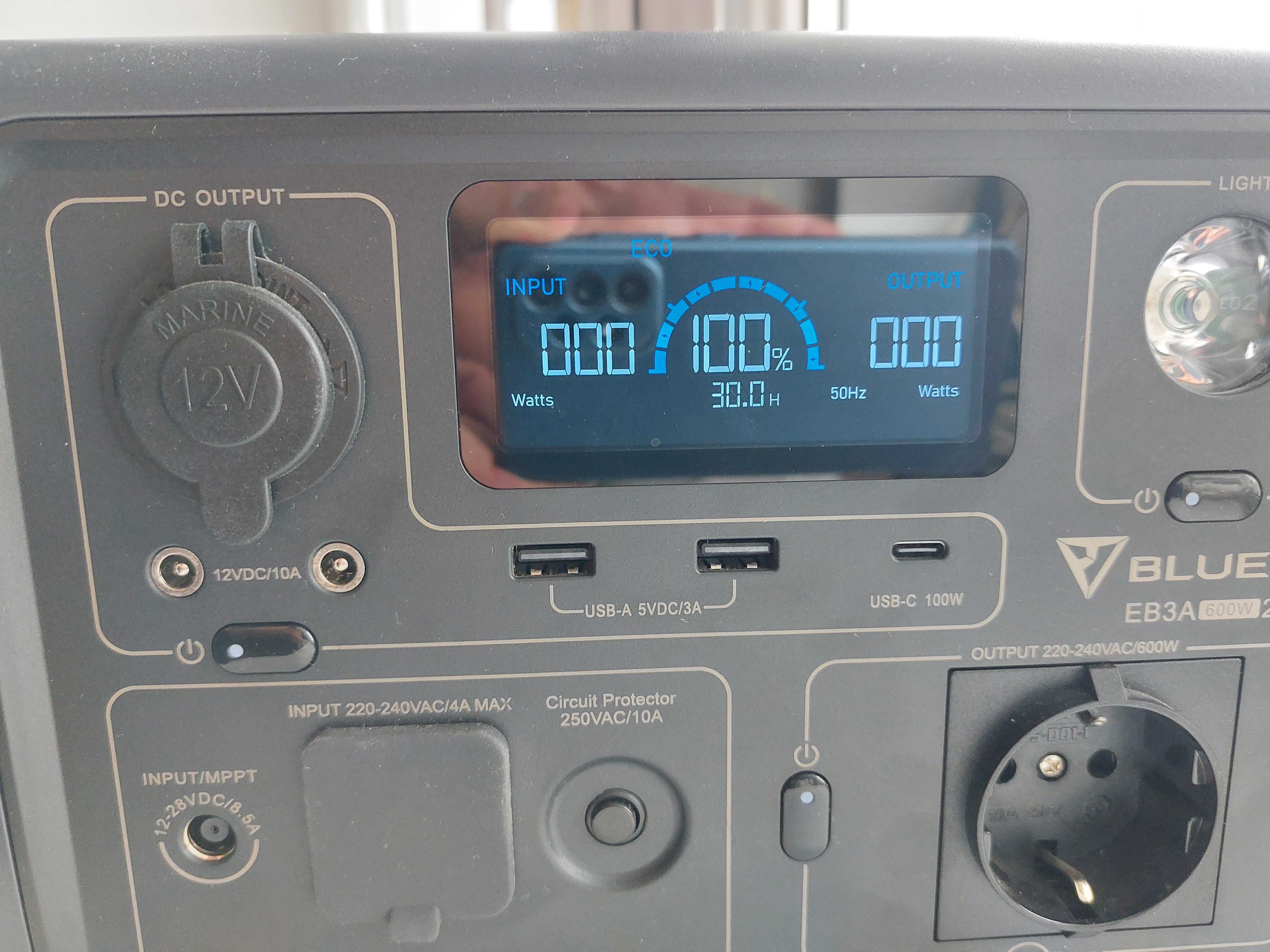 Зарядна станція Bluetti EB3A EU (268 Wh, nom.600 W, lift. 1200 Wt)