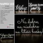 Neon wynajem napis led ścianka dekoracyjna neon na dobre i niedobre na
