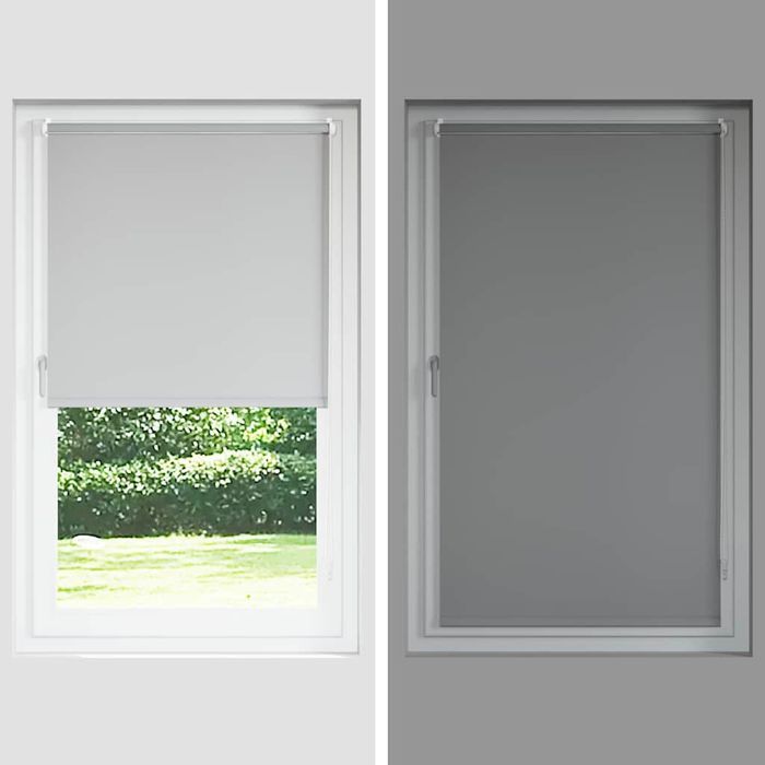 Vidaxl Roleta Zaciemniająca Off White 75X150 Cm Szerokość Tkaniny