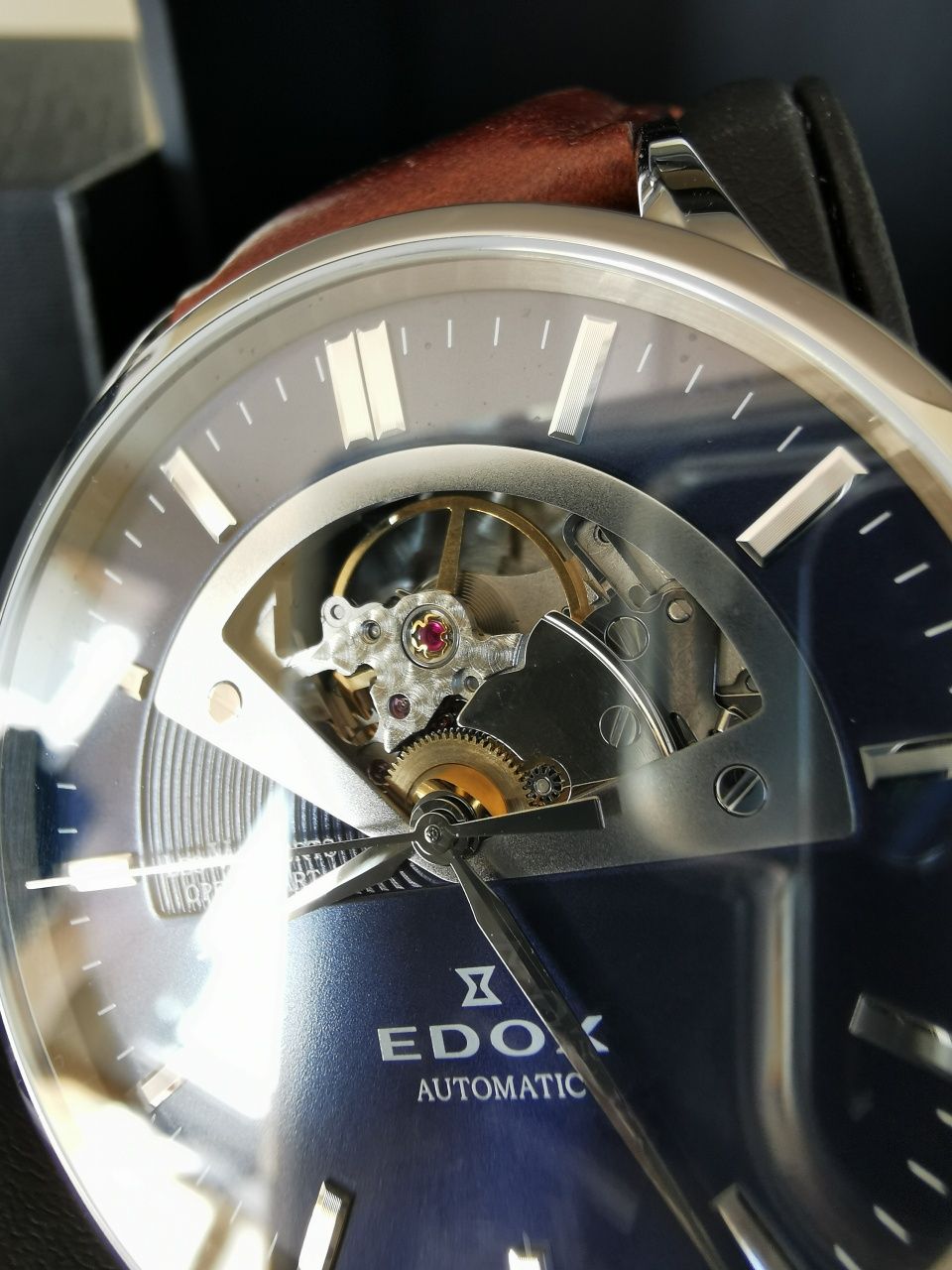 Zegarek EDOX Les Vauberts Open Heart Automatic 85014 3C1 BUIN NOWY