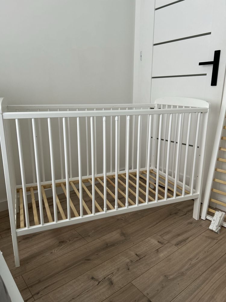 Łóżeczko dostawne 2w1 120x60 białe