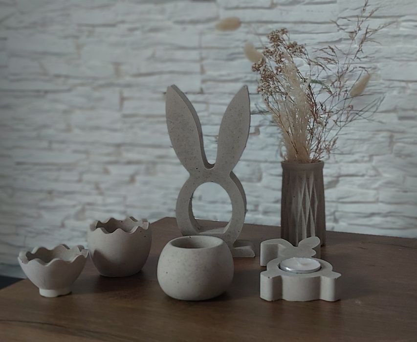 Zestaw Wielkanoc, zajączek 5 elementów deco