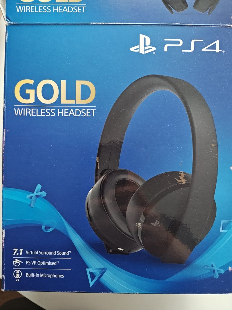Sony PlayStation 4 gold wireless headset *1