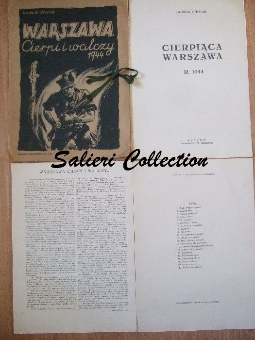 Warszawa cierpi i walczy 1944. Teka 21 grafik autorstwa L. Cieślika