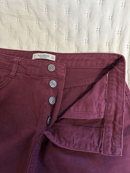 Saia de ganga vermelha Pull&Bear