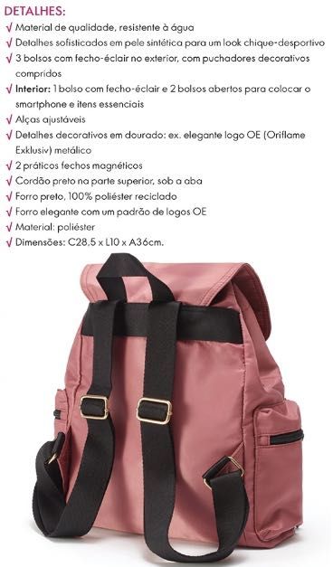 Mochila Bordeaux NOVA (Oriflame)