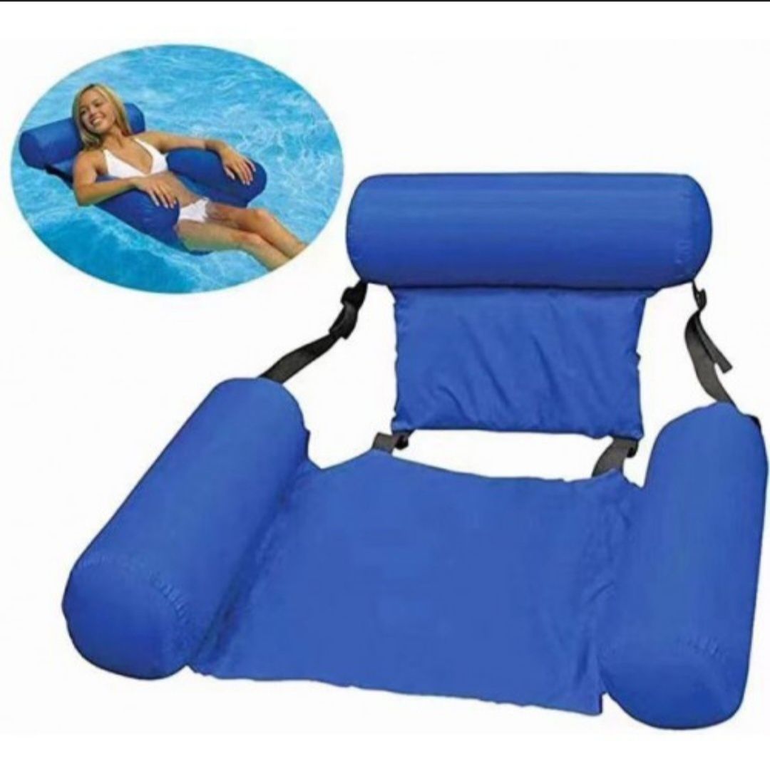 Надувний шезлонг крісло плаваючий стілець складний водний гамак пляжни