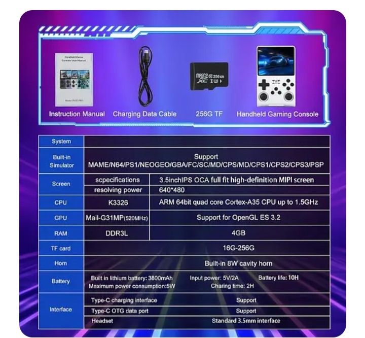 Портативна ігрова консоль R40S Pro