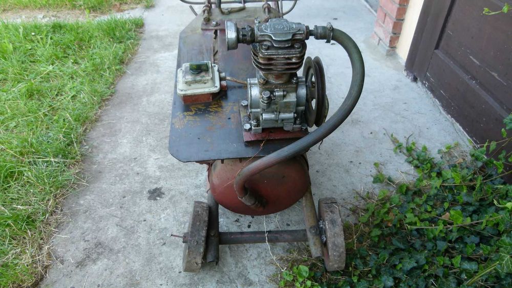 Sprężarka olejowa kompresor HS11.06 pompa zbiornik 50l samoróbka