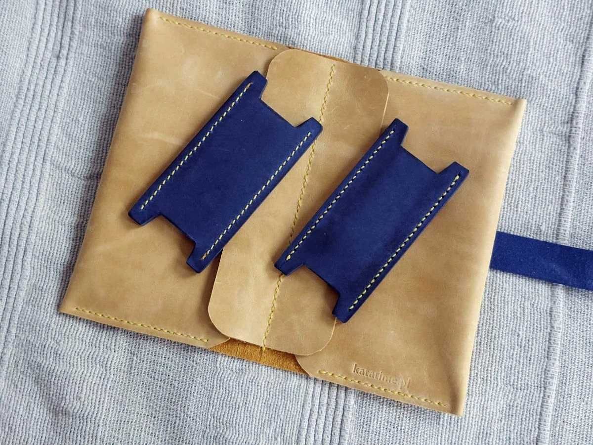 ETUI podróżne na 2 zegarki, skóra - IDEALNY PREZENT (roller bag)