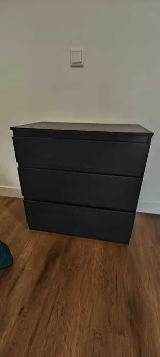 Cama solteiro e comoda Malm pretas