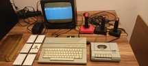 Atari 65XE +K.S.O.2t11 + XC12 + Joysticki + TV Neptun 171 +okablowanie