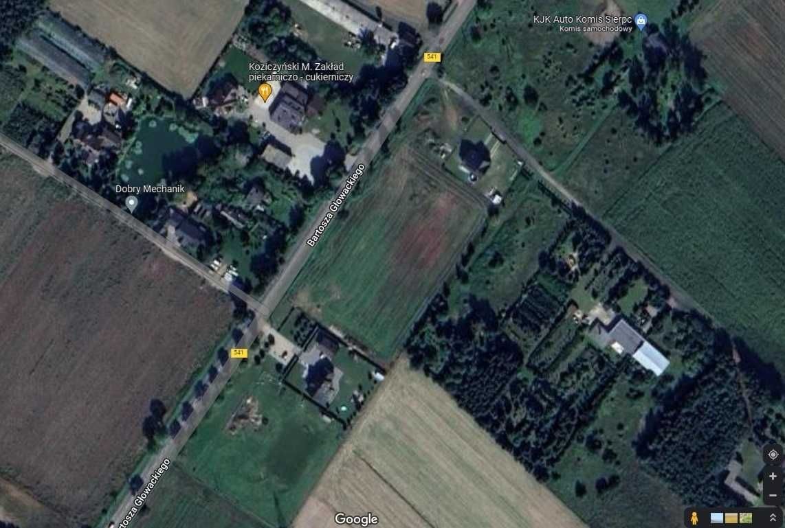 Działka o powierzchni 3409 m2 w sierpcu