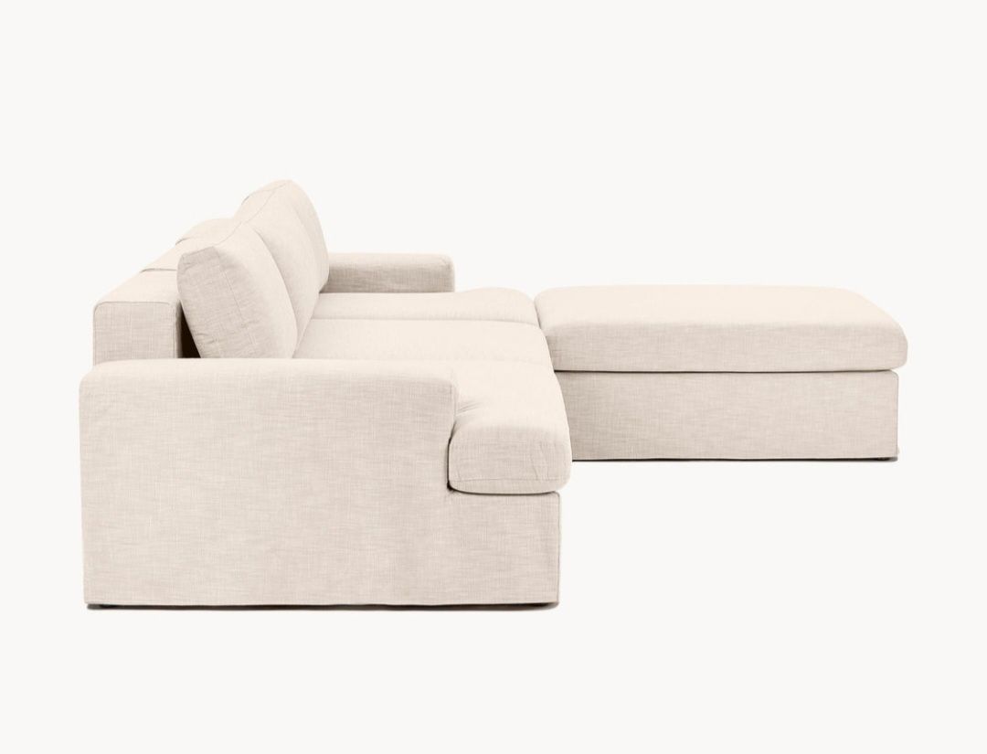 Sofa modułowa z pufem Russell 4-osobowa Westwing Collection