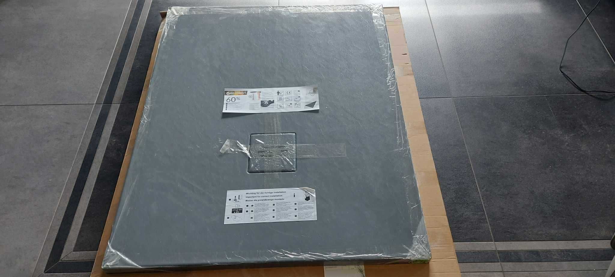 NOWY Brodzik kompozytowy Schedpol Protos GreyStone Stonicryl 80x100 cm