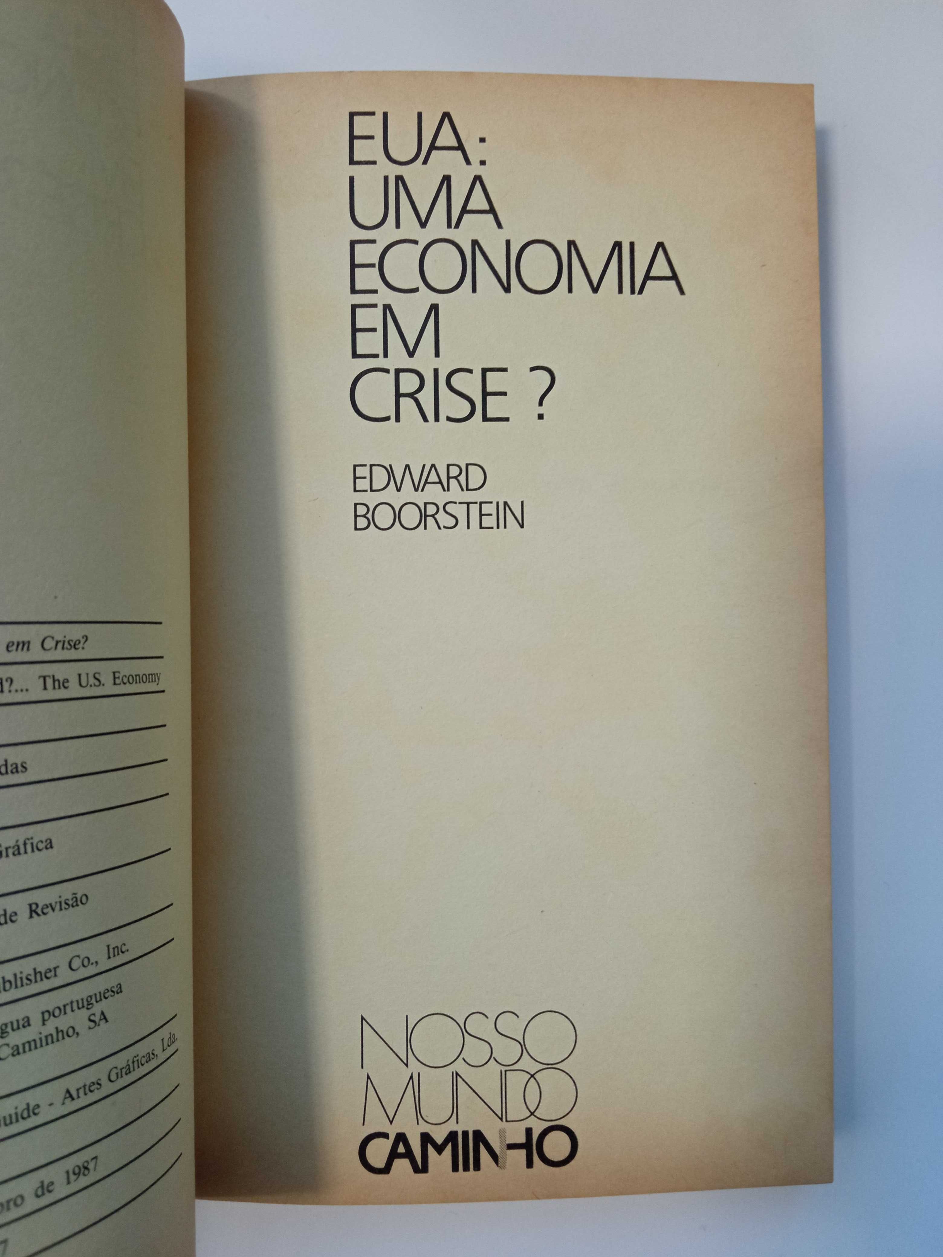 EUA: Uma economia em crise?, De Edward Boorstein