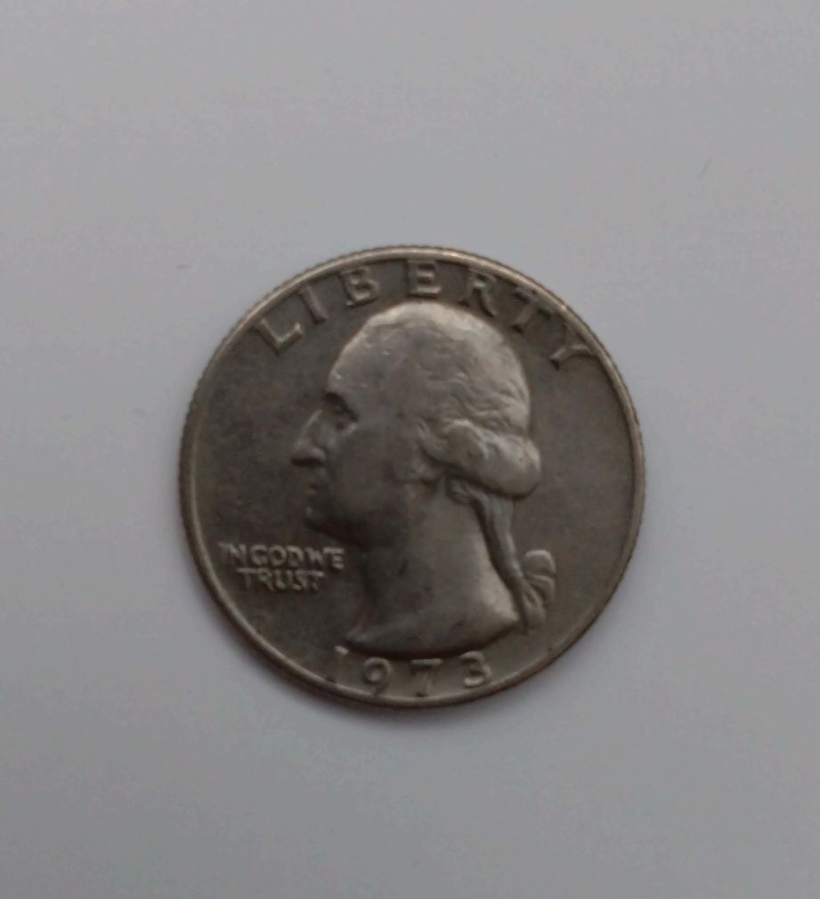 Ćwierćdolarówka Waszyngtona 1/4 dolara z 1973 r.