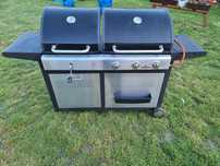 Grill gazowy 3 palnikowy i węglowy. 2 w 1