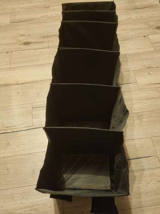 SKUBB IKEA- Wisząca półka, 6 przegród, kolor czarny 35x45x125 cm