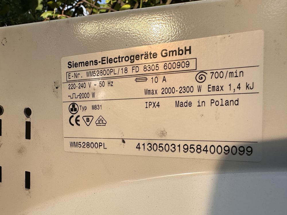 Programator do pralki Siemens-Electrogeräte GmbH
