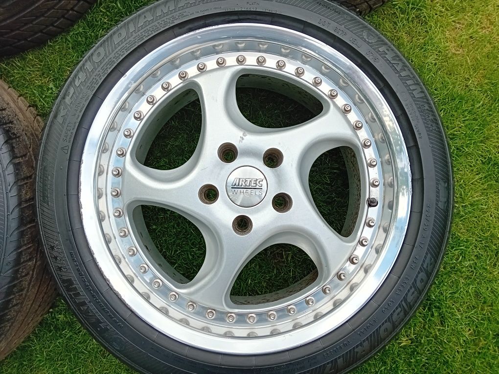 Felgi Artec PZ 17" 5x112 8j 9j 2tlg z oponami Mercedes Golf GTI oz bbs