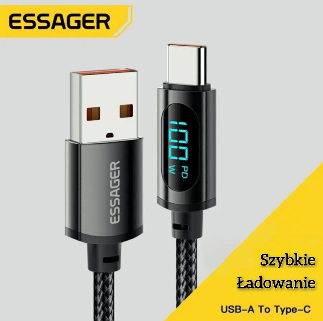 Przewód kabel szybkiego ładowania USB A / USB C szybkie ładowanie