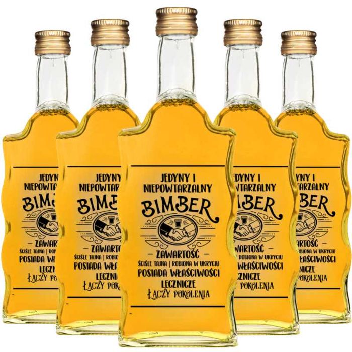 20x Butelki Warta 500 ml z nadrukiem Jedyny i Niepowtarzalny + zakr.