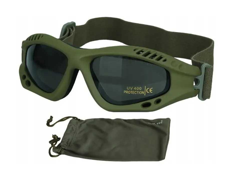 Окуляри тактичні Mil-Tec COMMANDO Brille AIR PRO Smoke SCHWARZ/OLIVE