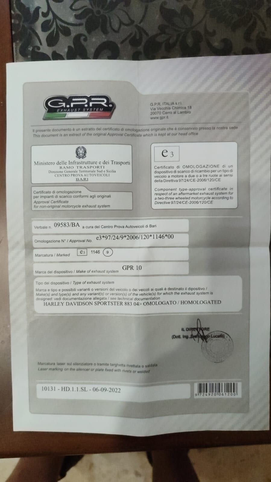 Harley Davidson escapes GPR para Sportster 883 ou 1200, banco original