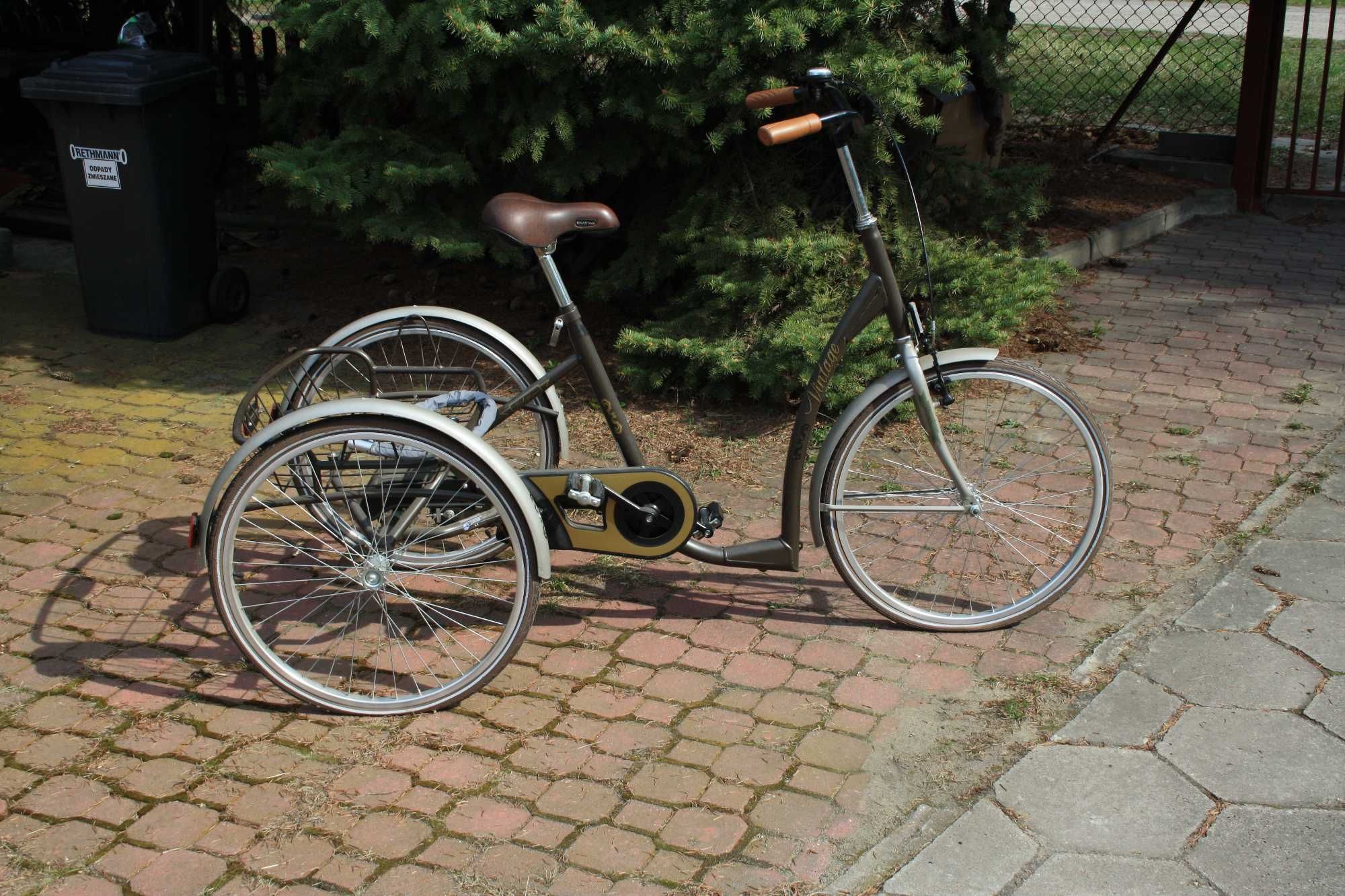 Rehabilitacyjny rower trójkołowy dla dorosłych w stylu RETRO VINTAGE
