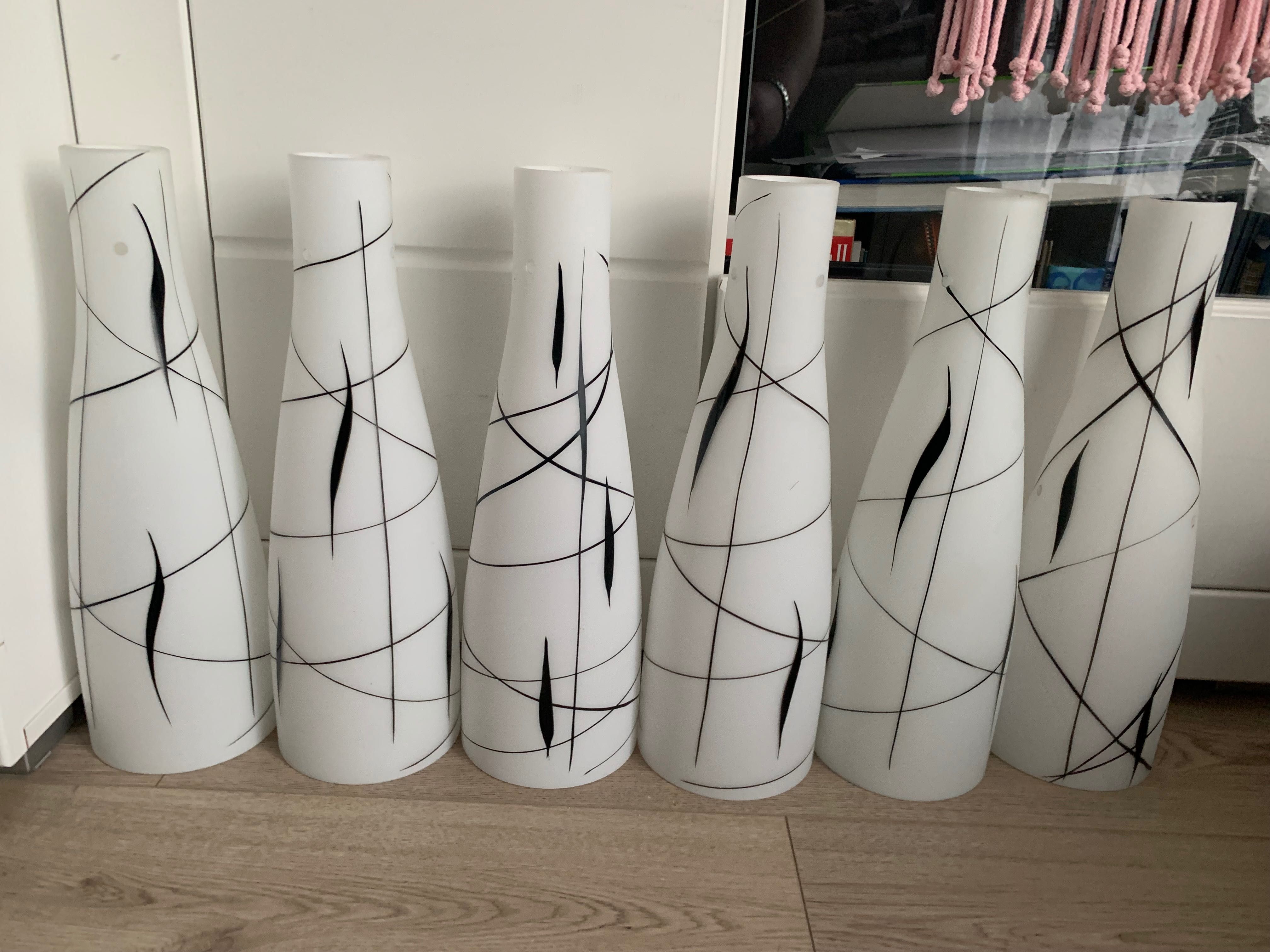 Zestaw 2 lamp (3 i 2 klosze) + 6 żarówek LED E27 – nowoczesny design