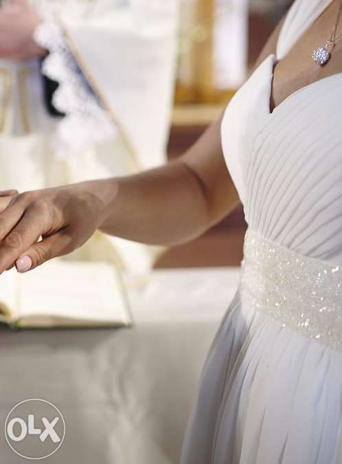 Suknia slubna Pronovias rozmiar 38 + welon 2m i pokrowiec GRATIS boho