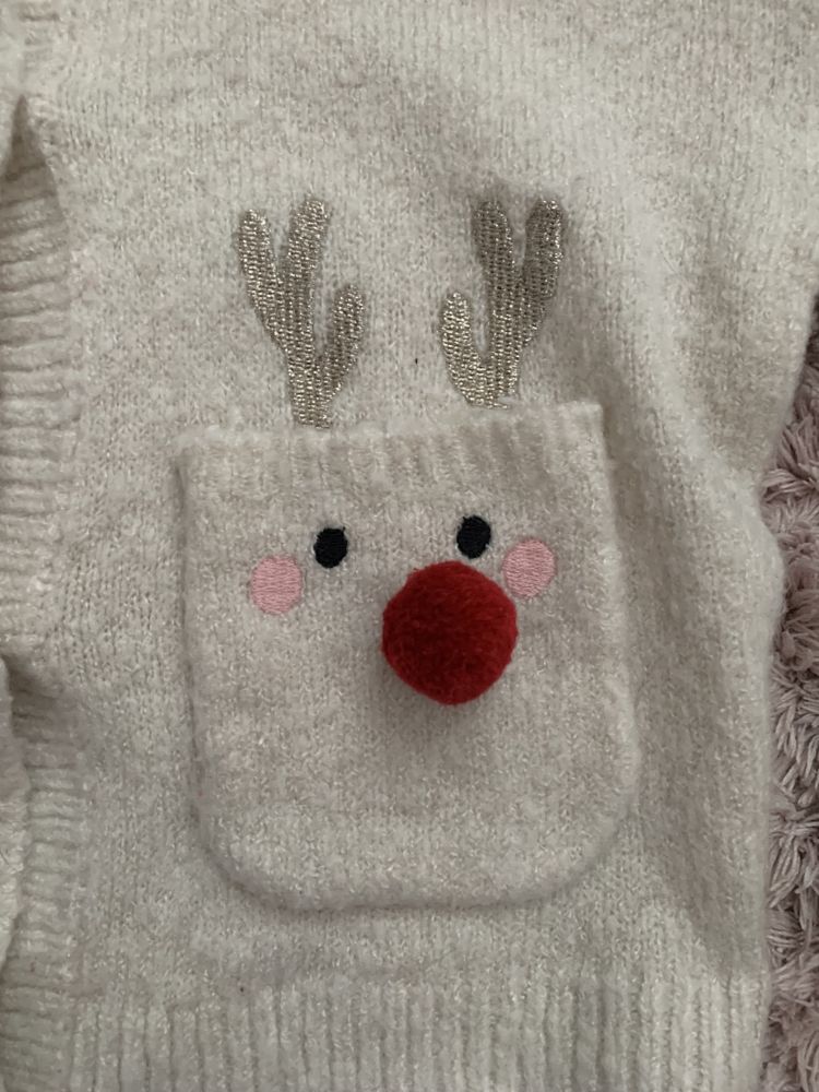 Sweterek świąteczny Smyk rozmiar 104