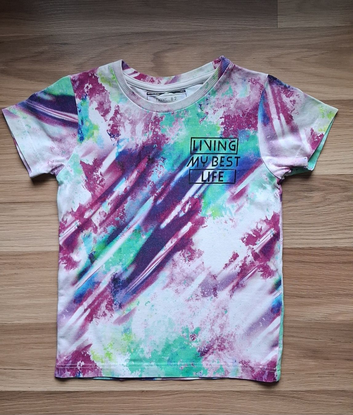 Dwie koszulki next 104 3-4 lata motyw tie dye