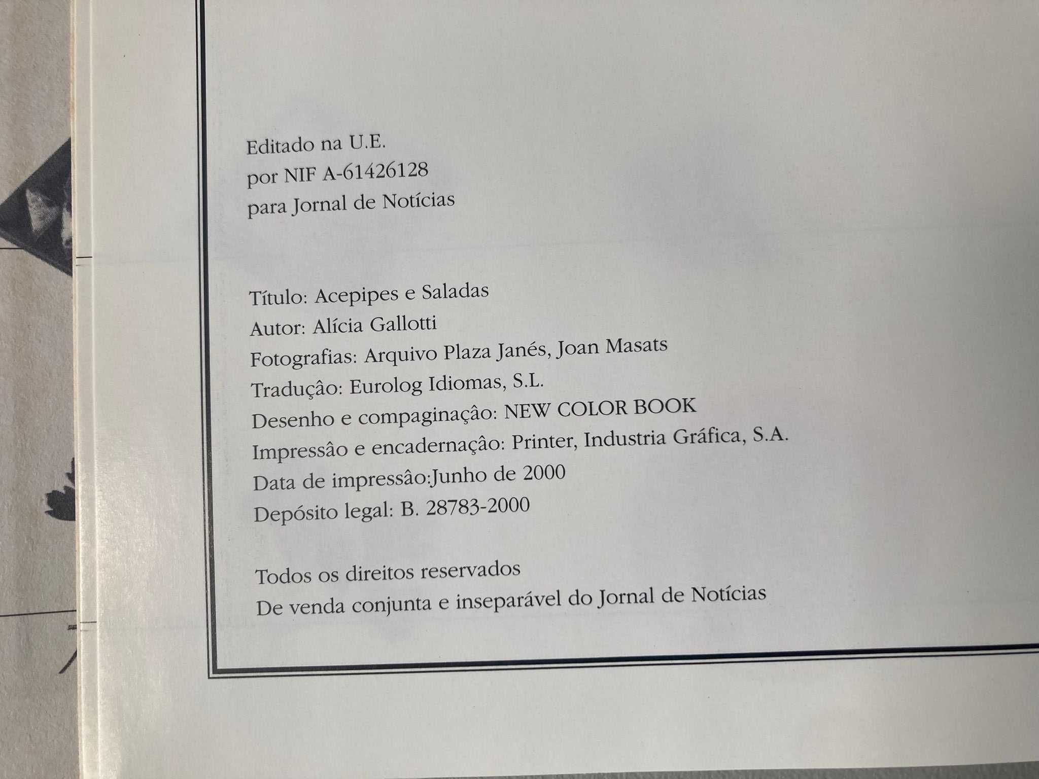 Acepipes e Saladas, de Alícia Gallotti