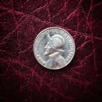 Moneta srebrna Medio Balboa 1968r. Republica De Panama