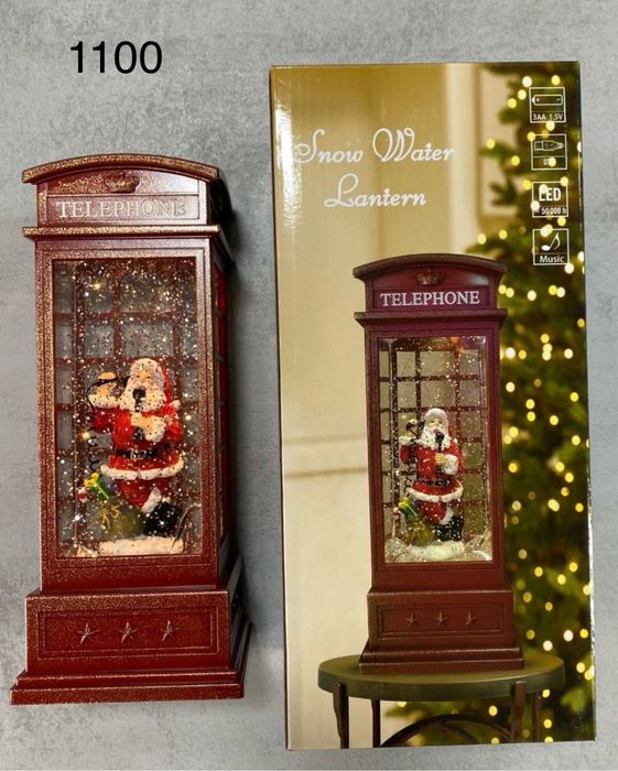 Новогодний фонарь Snow Water Lantern с подсветкой и музыкой роз,опт