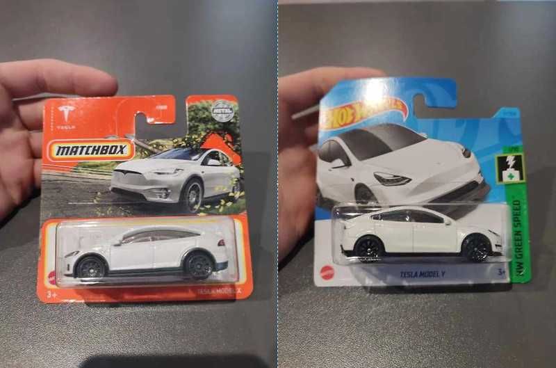 Hot Wheels Tesla Model Y, Matchbox Tesla Model X